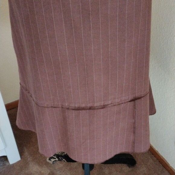 J. Jill Pin Striped Cotton/Linen Blend Skirt - Picture 3 of 9